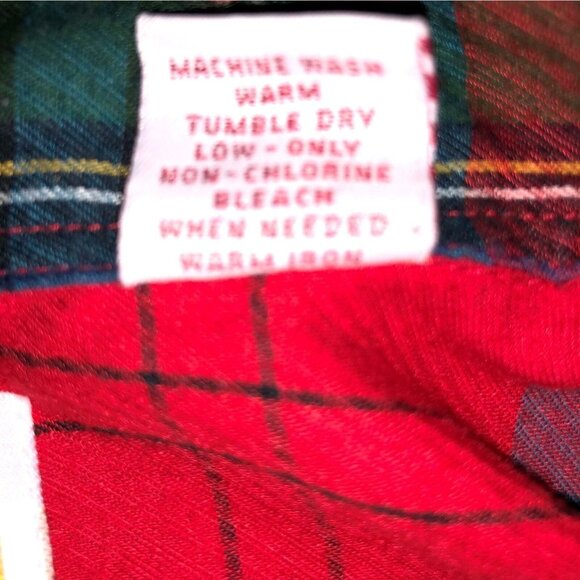 Vintage 90s Mens L Shirt Red Green Plaid Long Sleeve Button Down Grunge - Picture 12 of 12